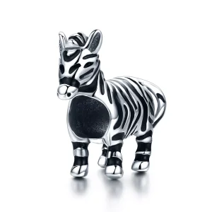 (resim) Pandora tarzı Sevimli Hayvan Zebra Charm - SCC550