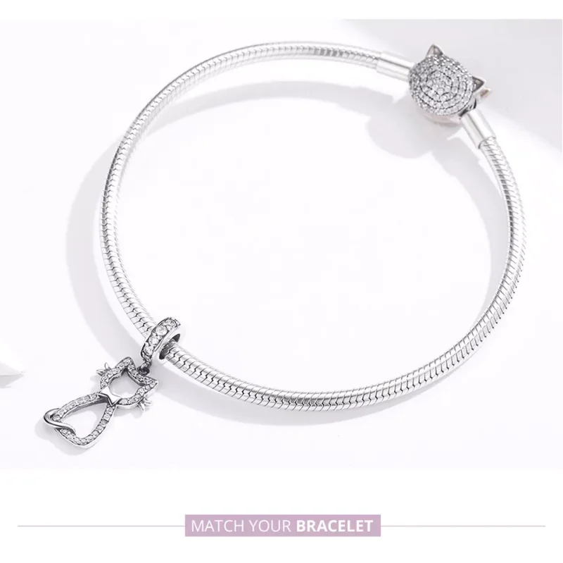 (resim) Pandora tarzı Sevimli kedi Sallantılı Charm - SCC1162 - Görüntüle 7