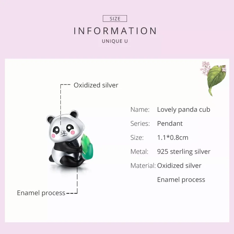 (resim) Pandora tarzı Sevimli Panda Yavrusu Charm - SCC1832 - Görüntüle 7