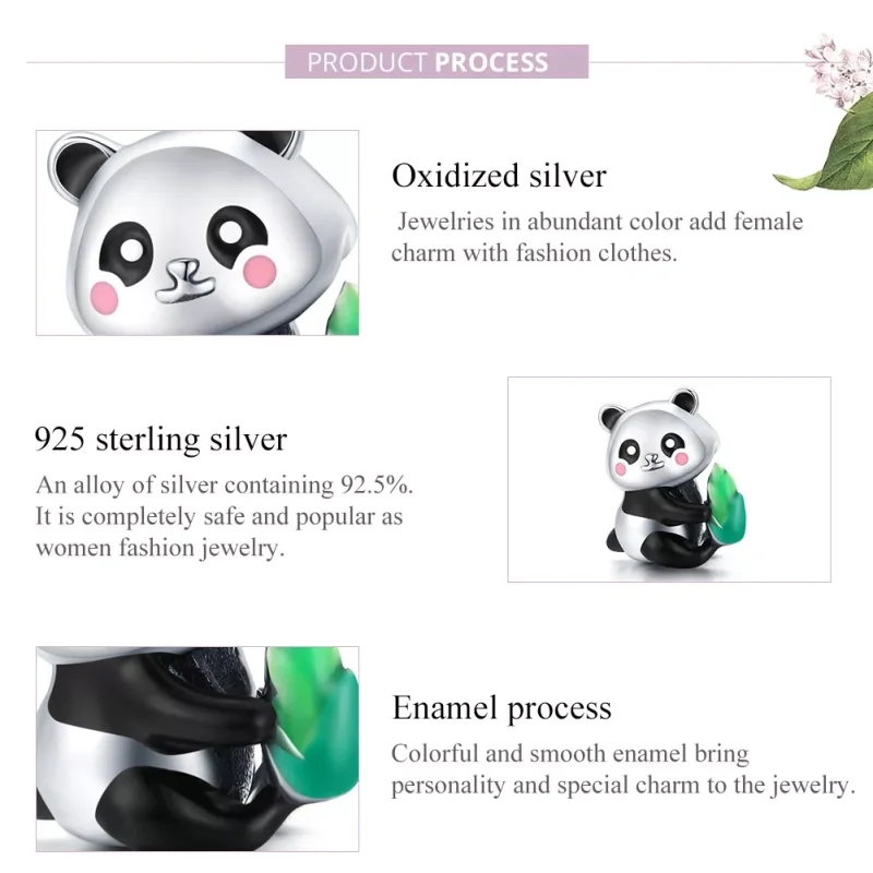 (resim) Pandora tarzı Sevimli Panda Yavrusu Charm - SCC1832 - Görüntüle 8