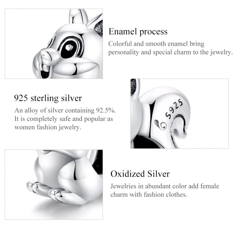 (resim) Pandora tarzı sevimli sincap Charm - BSC338 - Görüntüle 7