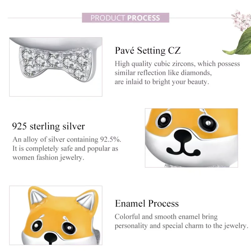 (resim) Pandora tarzı Shiba Inu Charm - BSC188 - Görüntüle 8