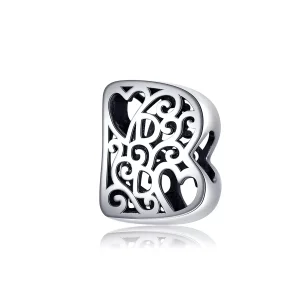 (resim) Pandora tarzı Sihirli B Harfi Charm - SCC1229-B