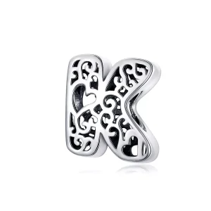 (resim) Pandora tarzı Sihirli Harf K Charm - SCC1229-K