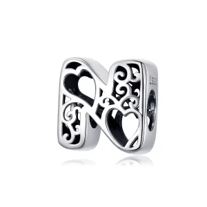 (resim) Pandora tarzı Sihirli Harf N Charm - SCC1229-N
