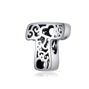 (resim) Pandora tarzı Sihirli Harf T Charm - SCC1229-T
