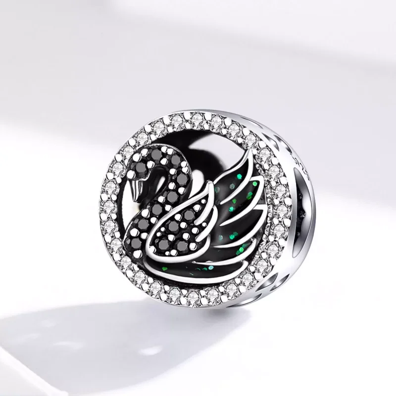 (resim) Pandora tarzı Siyah Kuğu Charm - SCC1342 - Görüntüle 2