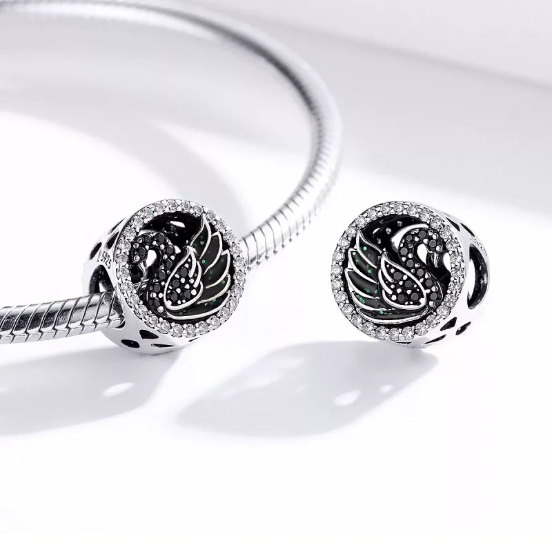 (resim) Pandora tarzı Siyah Kuğu Charm - SCC1342 - Görüntüle 4