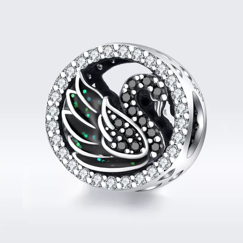 (resim) Pandora tarzı Siyah Kuğu Charm - SCC1342 - Görüntüle 5