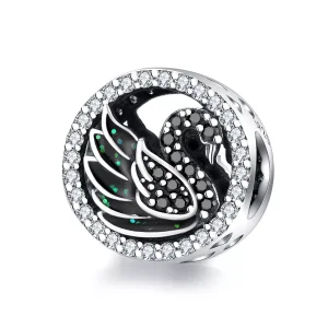 (resim) Pandora tarzı Siyah Kuğu Charm - SCC1342