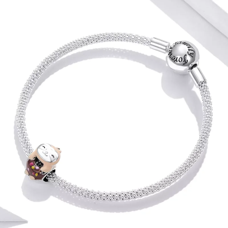 (resim) Pandora Tarzı Sloth Donut Charm - SCC1881 - Görüntüle 3