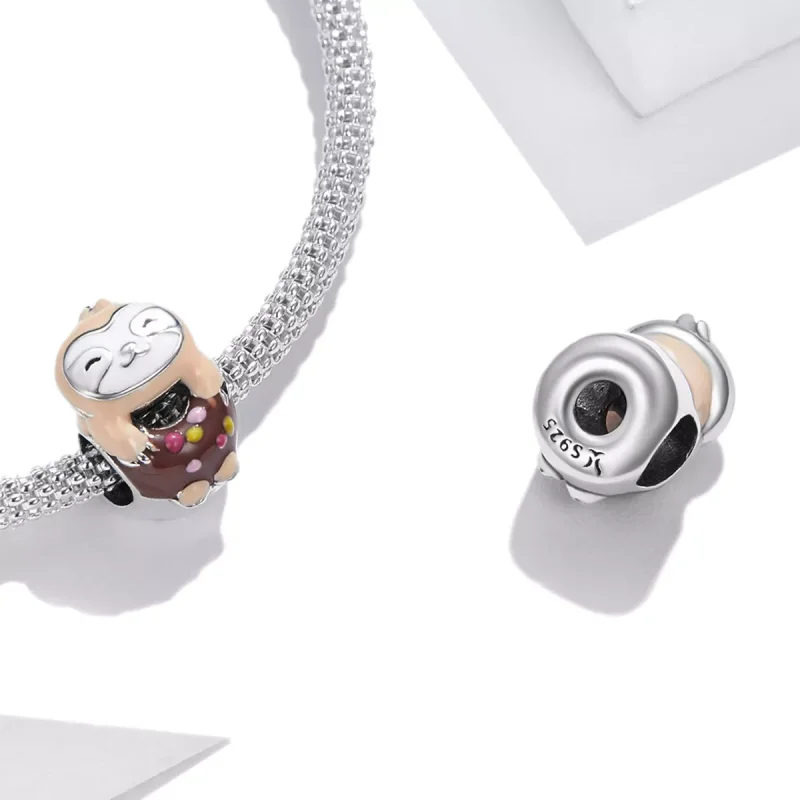 (resim) Pandora Tarzı Sloth Donut Charm - SCC1881 - Görüntüle 4