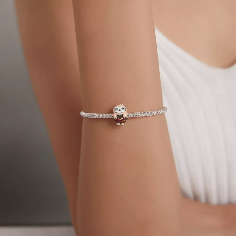 (resim) Pandora Tarzı Sloth Donut Charm - SCC1881 - Görüntüle 5