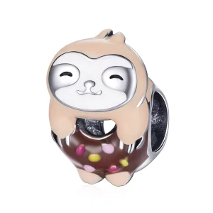 (resim) Pandora Tarzı Sloth Donut Charm - SCC1881