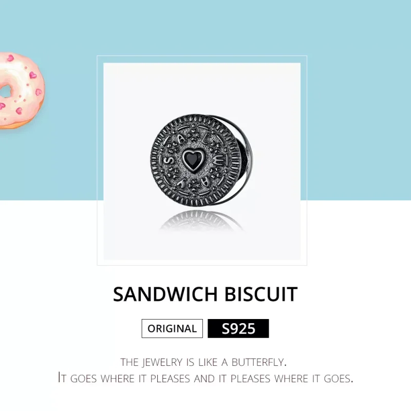 (resim) Pandora tarzı Sndwich Bisküvi Charm - BSC352 - Görüntüle 6