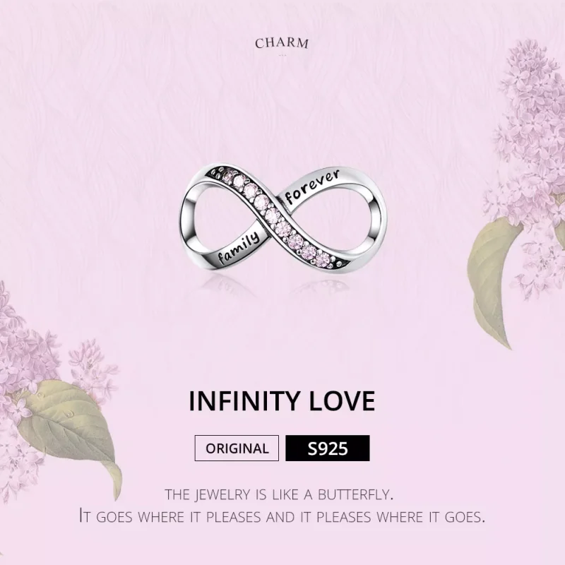 (resim) Pandora tarzı Sonsuzluk Charm - SCC1146-PK - Görüntüle 2