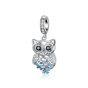 (resim) Pandora tarzı Sürekli Baykuş Sallantılı Charm - SCC1124