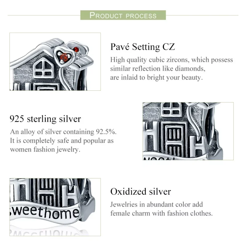 (resim) Pandora tarzı Sweethome Charm - SCC416 - Görüntüle 6