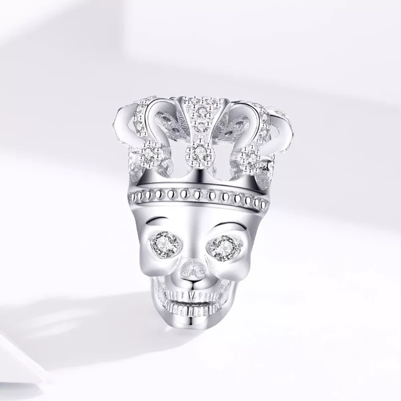(resim) Pandora tarzı Taçlı Kafatası Charm - SCC1361 - Görüntüle 3