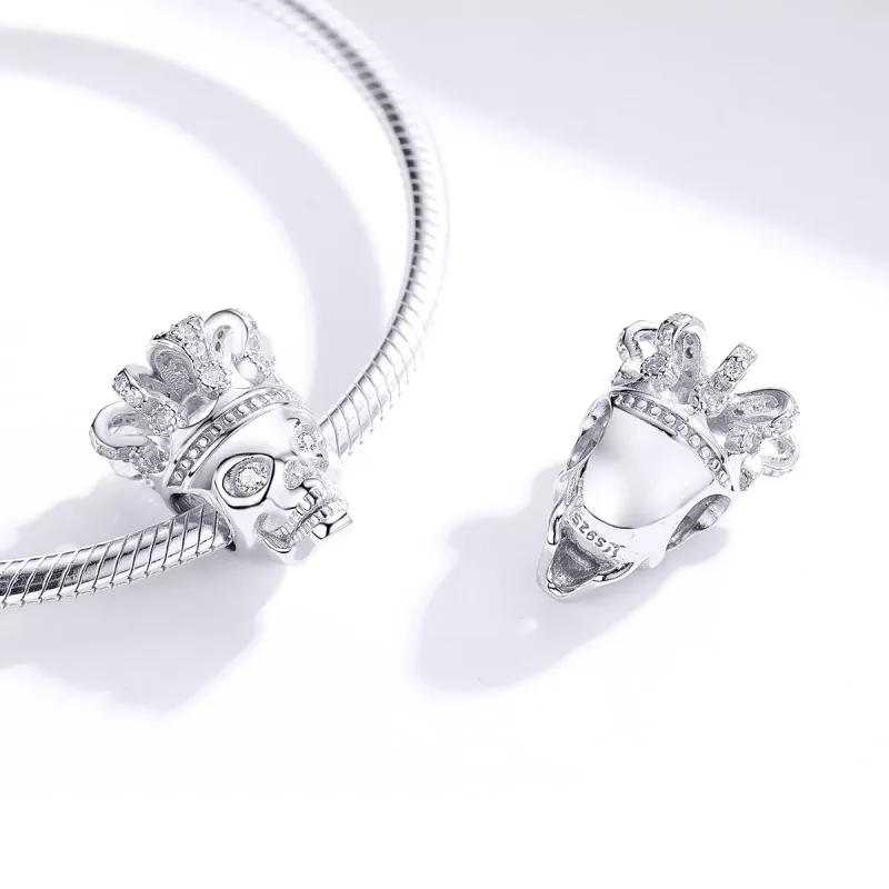 (resim) Pandora tarzı Taçlı Kafatası Charm - SCC1361 - Görüntüle 4