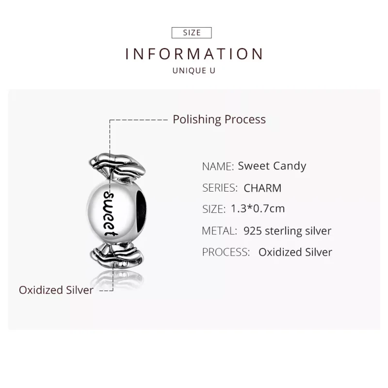 (resim) Pandora tarzı Tatlı Şeker Charm - BSC353 - Görüntüle 8