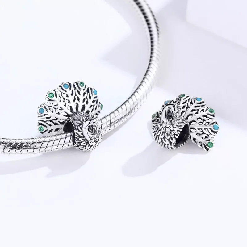 (resim) Pandora tarzı Tavus Charm - SCC1260 - Görüntüle 4