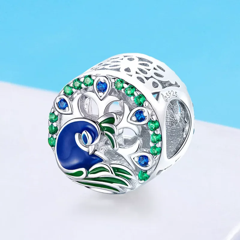 (resim) Pandora tarzı Tavus kuşu Charm - BSC037 - Görüntüle 2