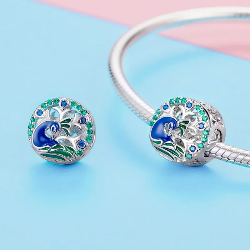 (resim) Pandora tarzı Tavus kuşu Charm - BSC037 - Görüntüle 3