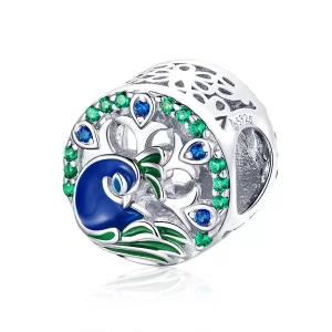 (resim) Pandora tarzı Tavus kuşu Charm - BSC037