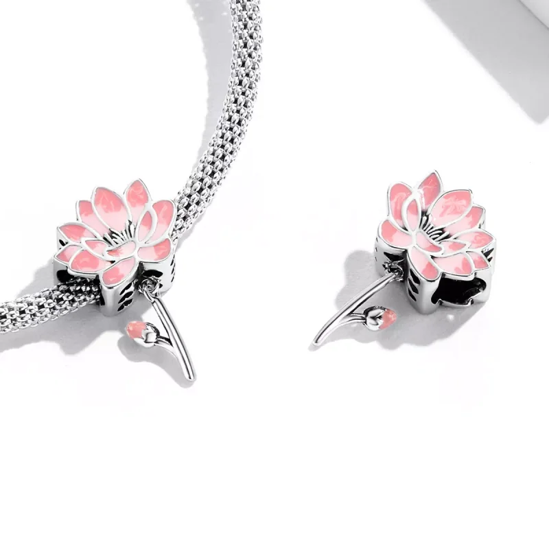 (resim) Pandora tarzı Taze Lotus Charm - SCC2157 - Görüntüle 4