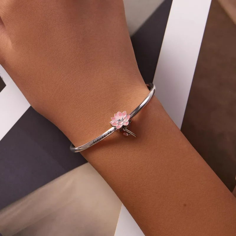 (resim) Pandora tarzı Taze Lotus Charm - SCC2157 - Görüntüle 5