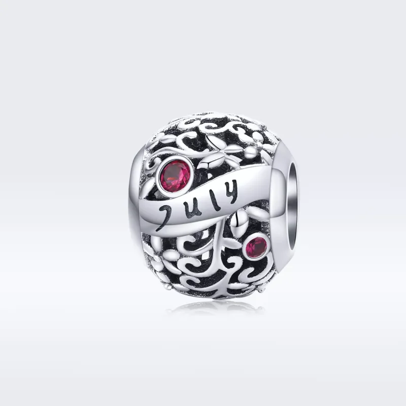(resim) Pandora tarzı Temmuz Garnet Doğum Taşı Charm - SCC1385-7 - Görüntüle 5