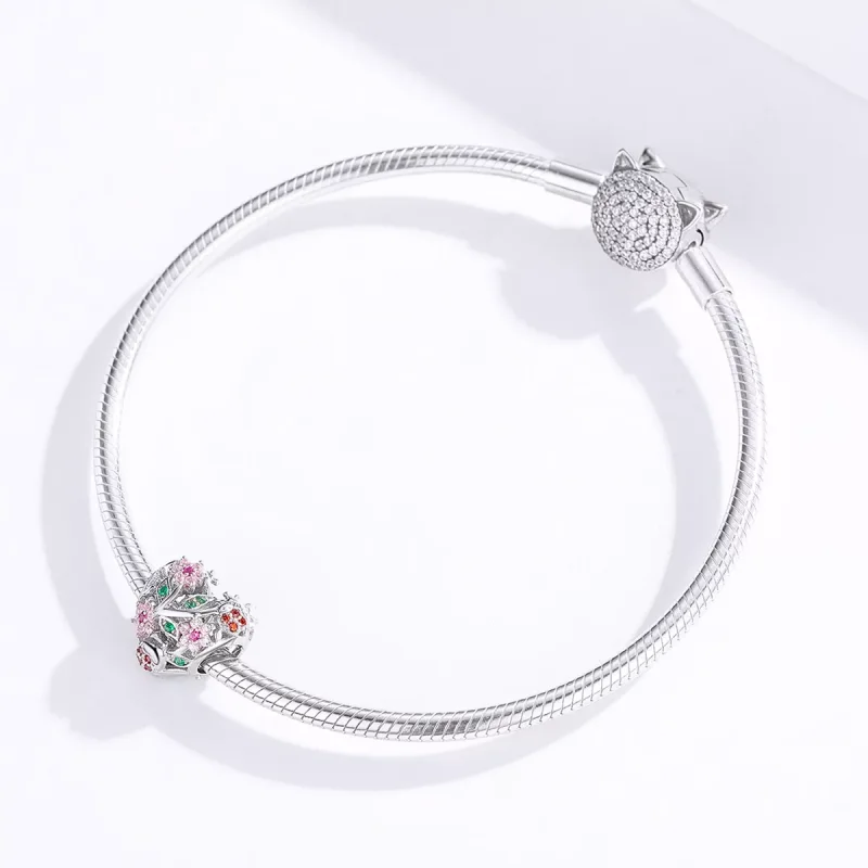 (resim) Pandora tarzı Uğur Böceği ve Çiçekler Charm - BSC117 - Görüntüle 4