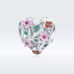 (resim) Pandora tarzı Uğur Böceği ve Çiçekler Charm - BSC117