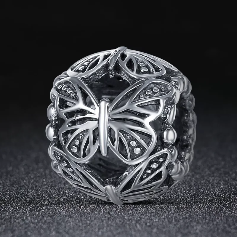 (resim) Pandora tarzı Vintage Kelebek Charm - SCC491 - Görüntüle 2