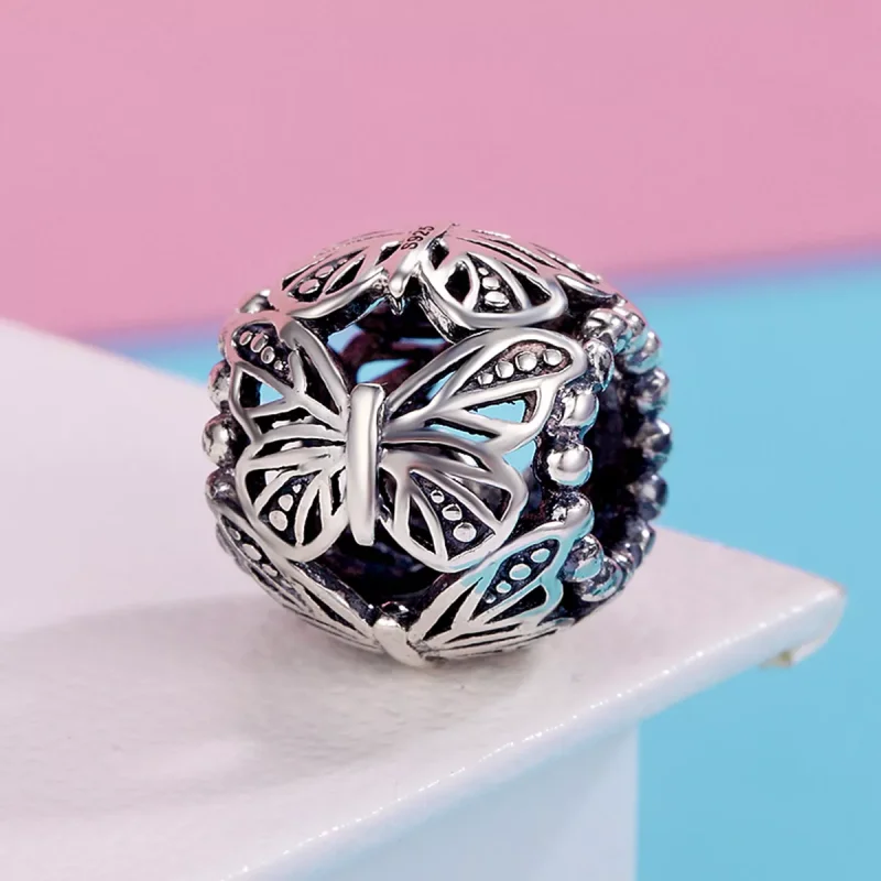 (resim) Pandora tarzı Vintage Kelebek Charm - SCC491 - Görüntüle 3