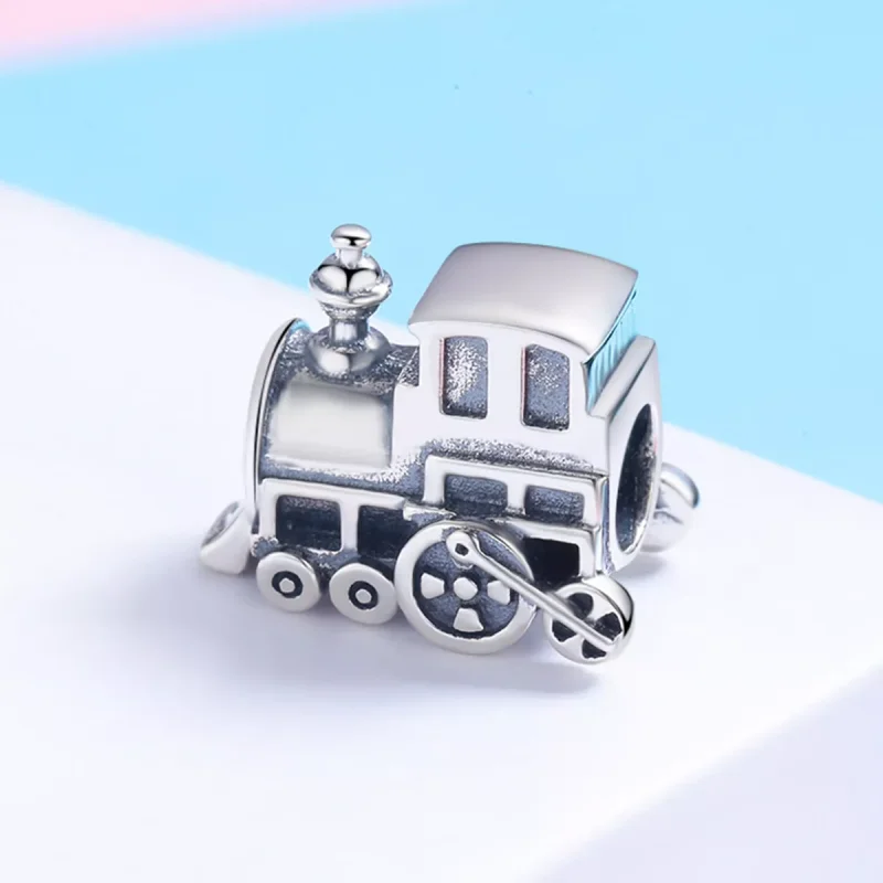(resim) Pandora tarzı Vintage Tren Charm - SCC507 - Görüntüle 3