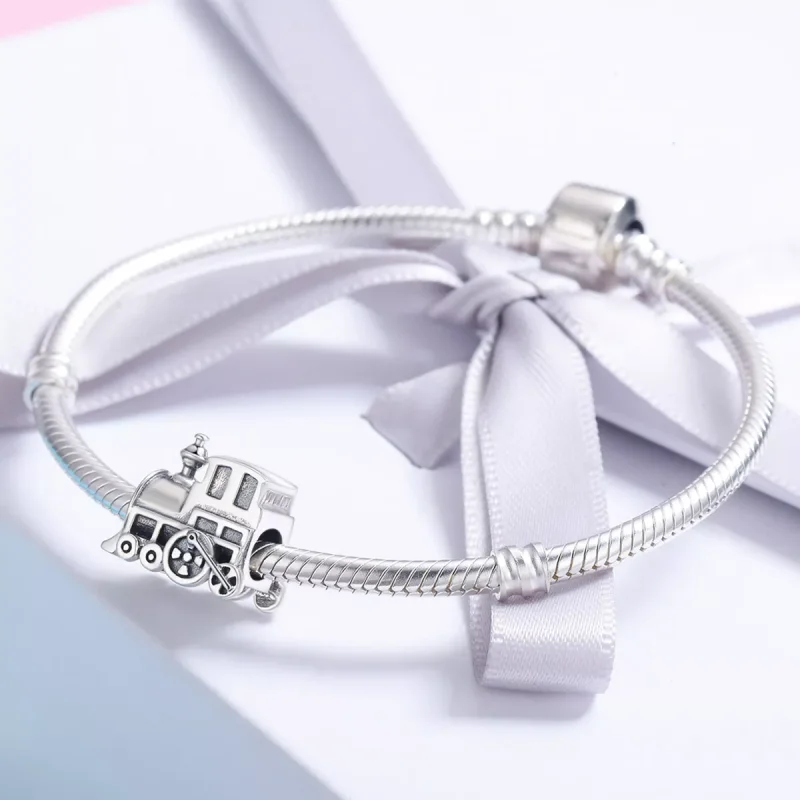 (resim) Pandora tarzı Vintage Tren Charm - SCC507 - Görüntüle 4