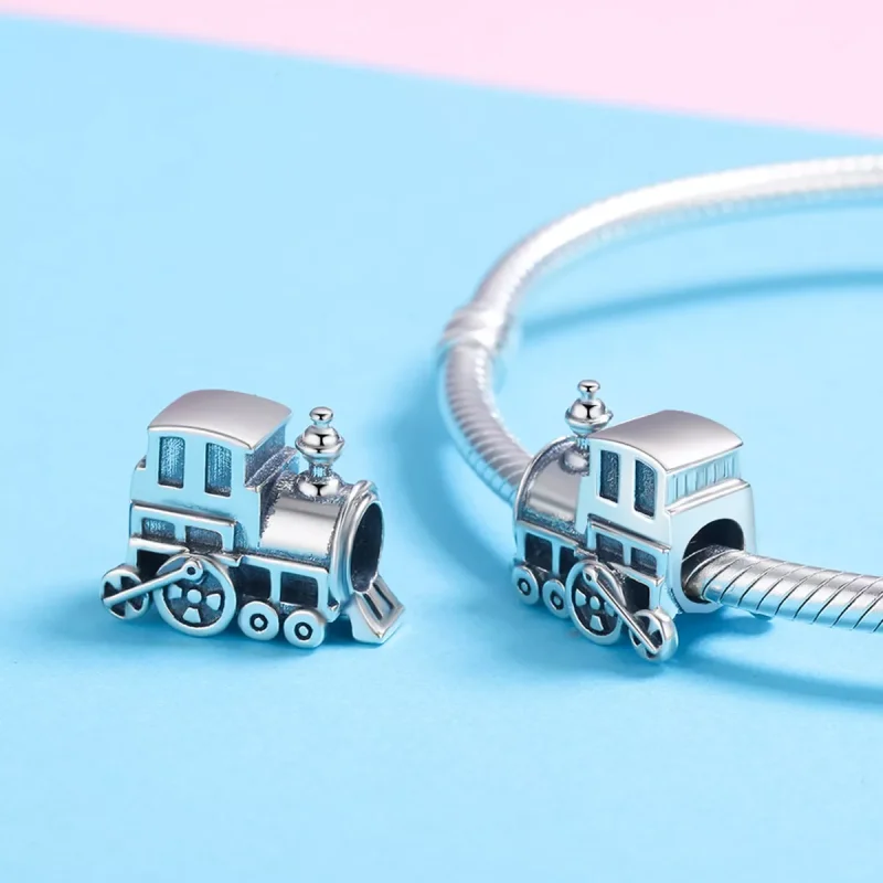 (resim) Pandora tarzı Vintage Tren Charm - SCC507 - Görüntüle 5