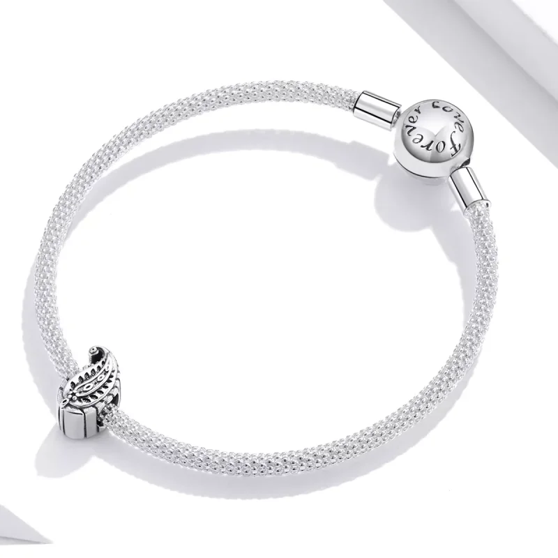 (resim) Pandora tarzı Vintage Yapraklar Charm - SCC1824 - Görüntüle 3