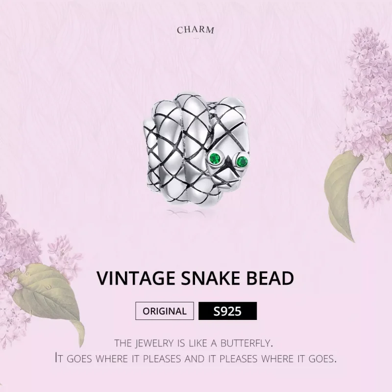 (resim) Pandora tarzı Vintage Yılan Charm - SCC1770 - Görüntüle 6