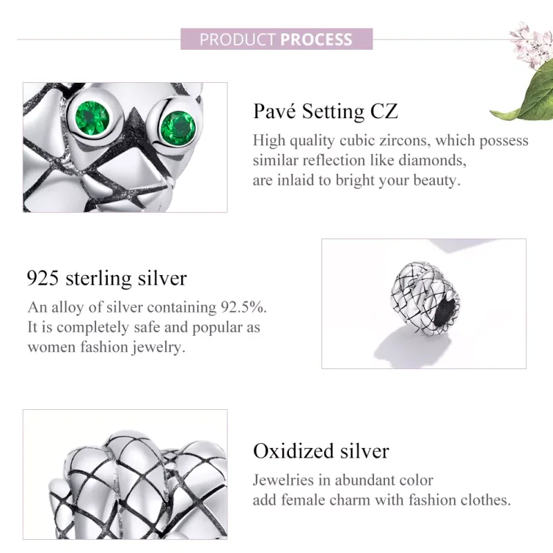 (resim) Pandora tarzı Vintage Yılan Charm - SCC1770 - Görüntüle 8