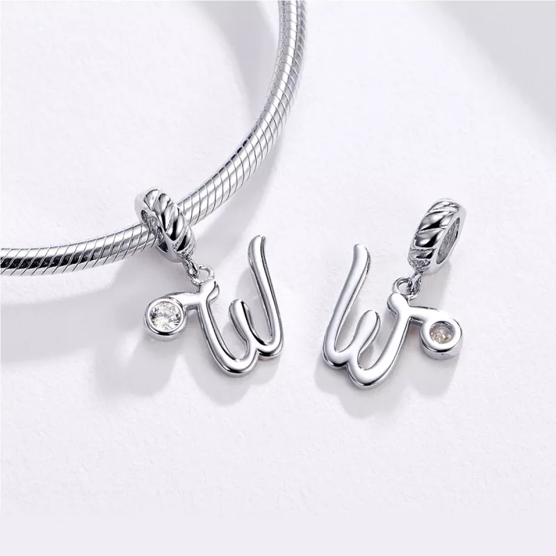 (resim) Pandora tarzı W harfi Sallantılı Charm - SCC1183-W - Görüntüle 3