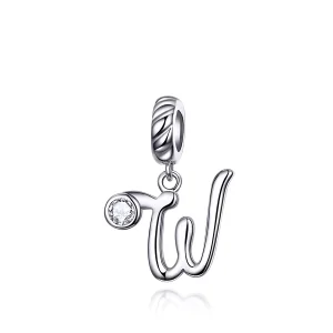 (resim) Pandora tarzı W harfi Sallantılı Charm - SCC1183-W