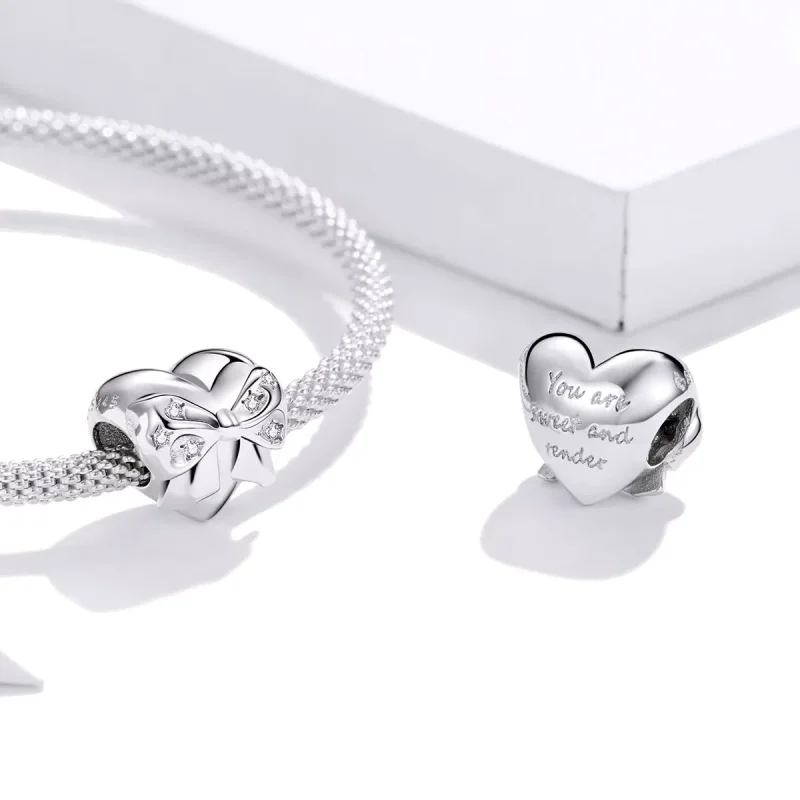 (resim) Pandora tarzı Yay ve Aşk Kalp Charm - BSC381 - Görüntüle 4