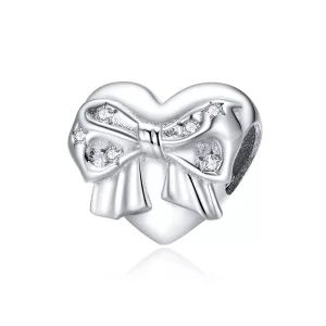 (resim) Pandora tarzı Yay ve Aşk Kalp Charm - BSC381