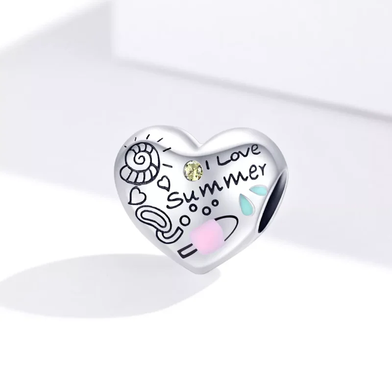 (resim) Pandora tarzı Yaz Grafitisi Charm - SCC1529 - Görüntüle 2