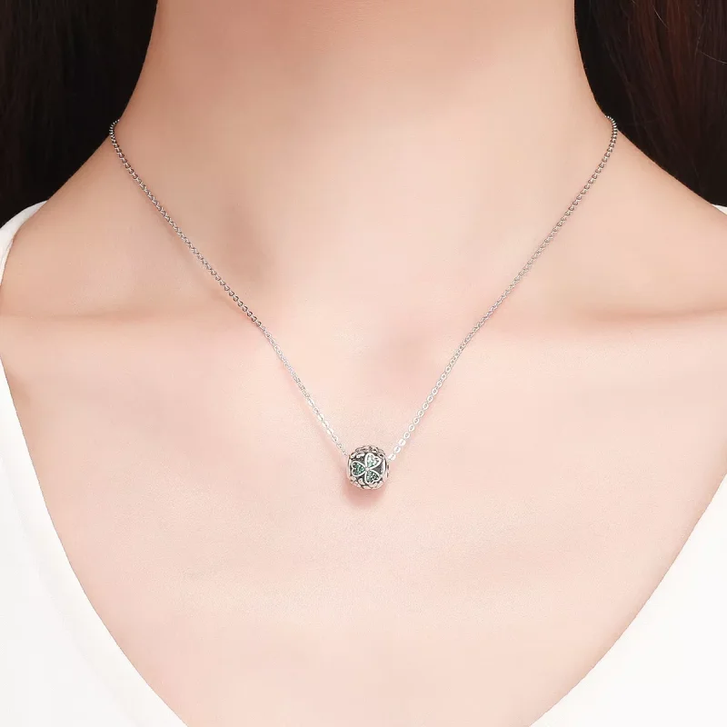 (resim) Pandora tarzı yeşil yonca Charm - SCC964 - Görüntüle 5