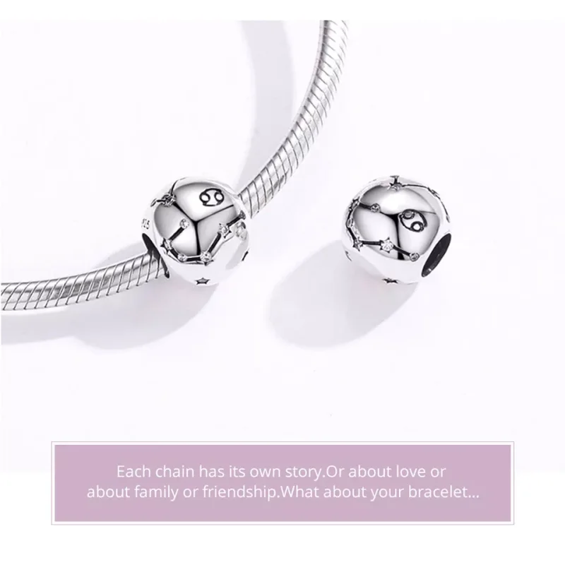 (resim) Pandora tarzı Yengeç Burcu Charm - SCC1218-4 - Görüntüle 5