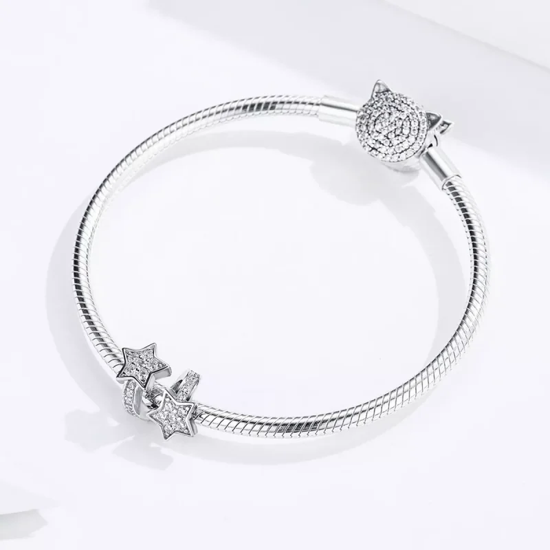 (resim) Pandora tarzı Yıldızlar Birbiriyle Çıktı Charm - SCC1244 - Görüntüle 3